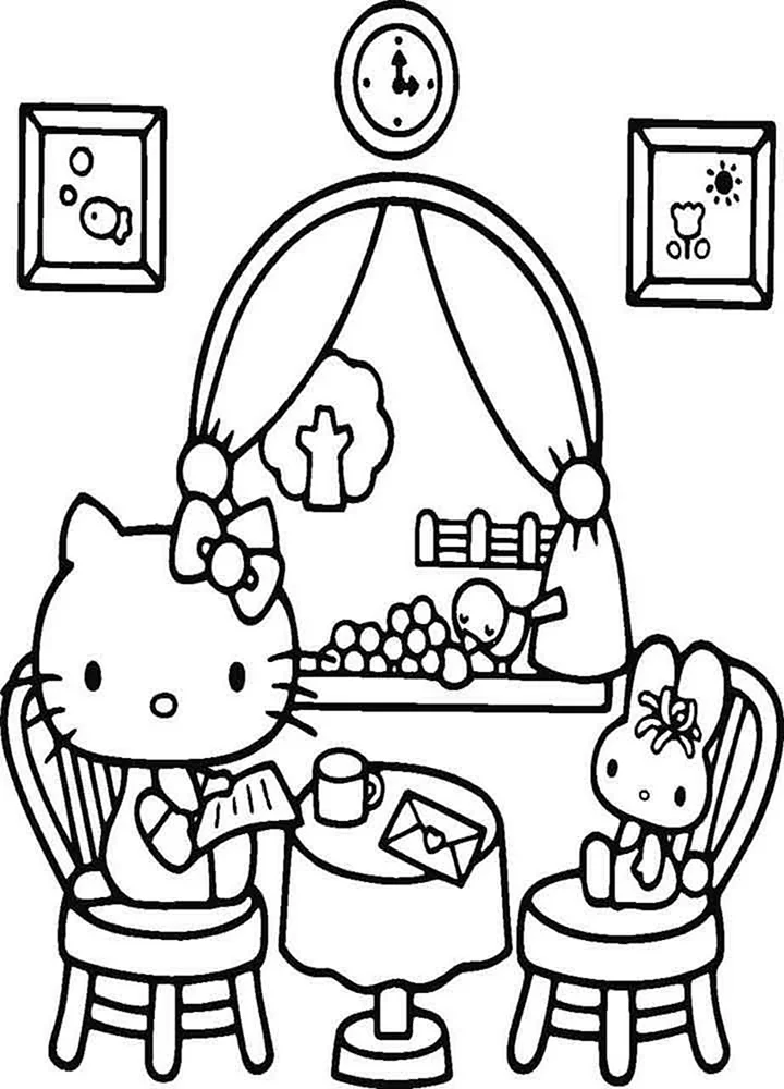 Coloring book for Kitty fans