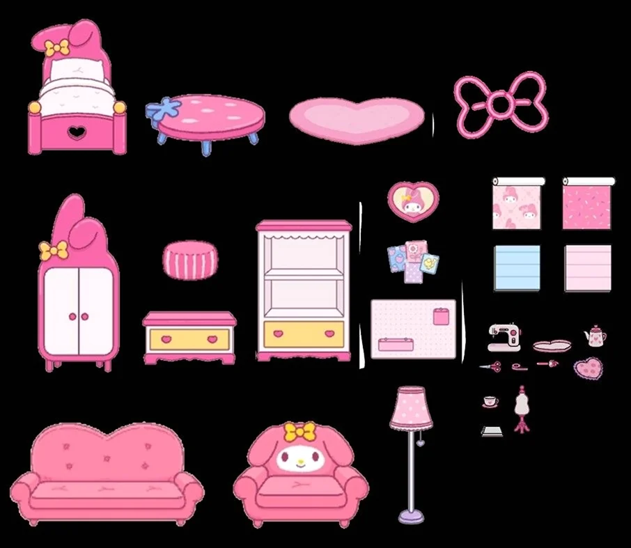 Схема набора hello Kitty для бумажного мира