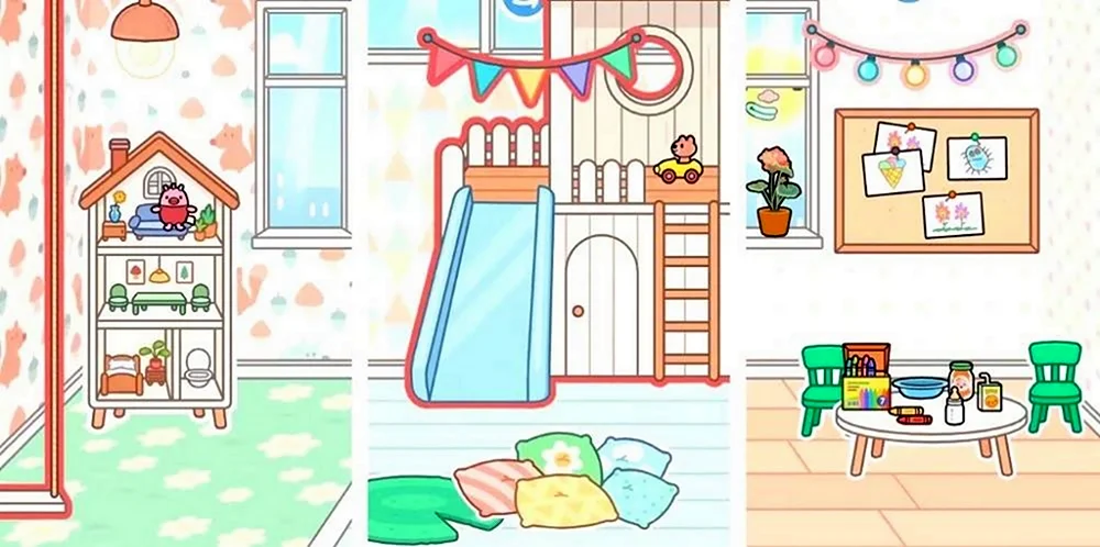 Toca boca домики комнаты