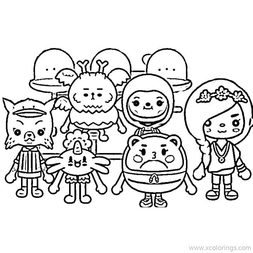 Toca boca раскраска эскизы открыток