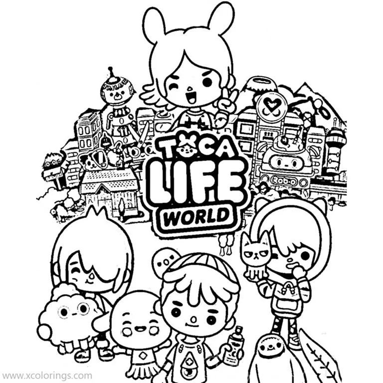 Toca Life World раскраска